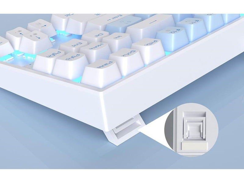 MageGee MK-STAR Wired Keyboard - White and Blue - Gaming Tastaturen - Weiss