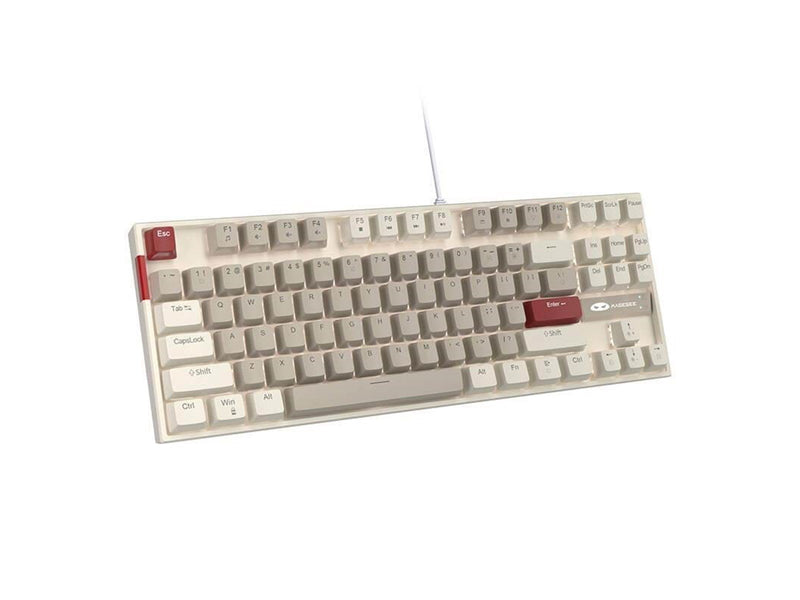MageGee MK-STAR Wired Keyboard - Retro White and Gray - Tastaturen - Weiss