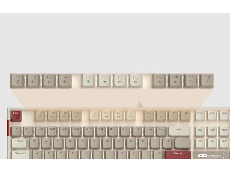 MageGee MK-STAR Wired Keyboard - Retro White and Gray - Tastaturen - Weiss