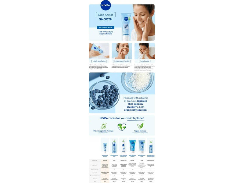 Nivea Reis Peeling Bio Blaubeere 75ml