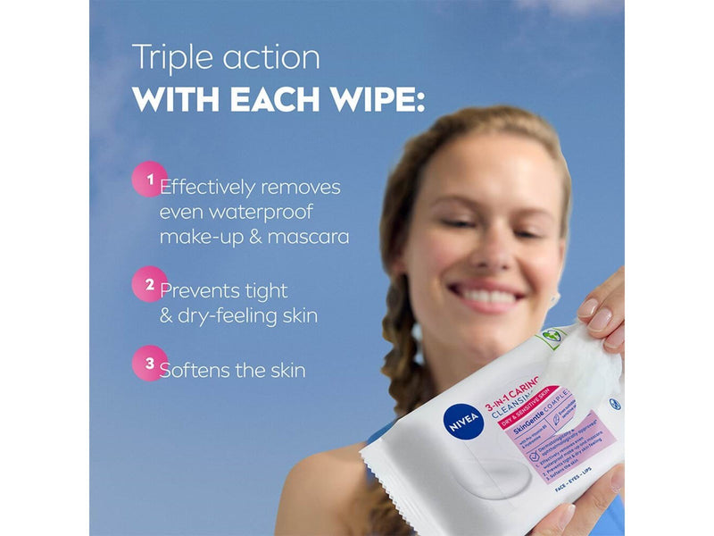 Nivea Reinigungstücher 3in1 Pflegend 25 Stück