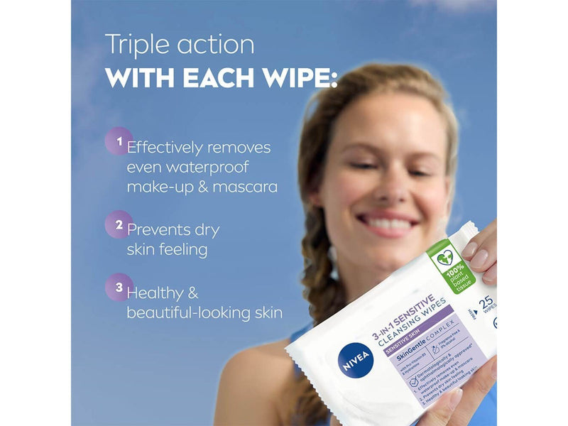 Nivea Reinigungstücher 3in1 Beruhigend 25 Stück