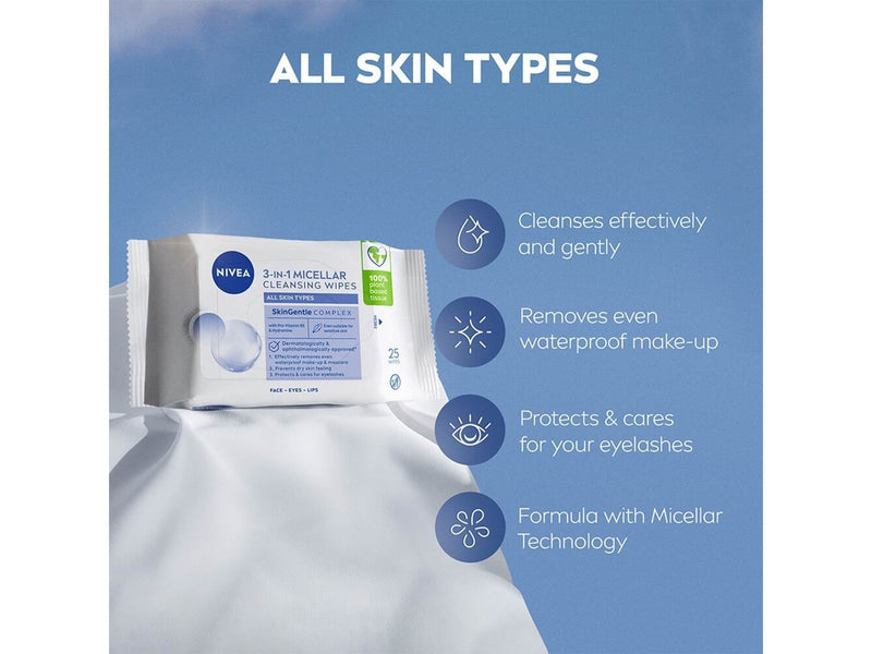 Nivea Mizellen Reinigungstücher 3in1 25 Stück