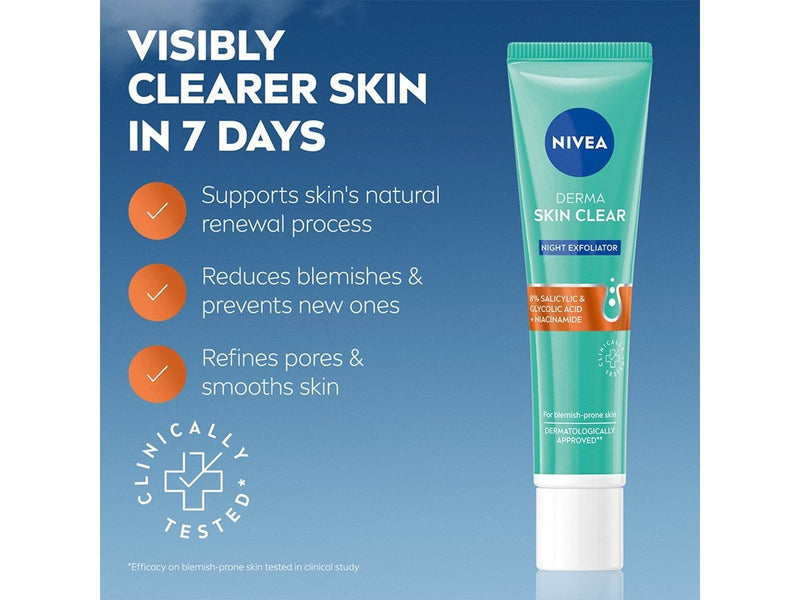 Nivea DERMA SKIN CLEAR Nacht Peeling Serum 40ml
