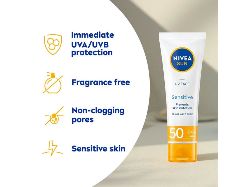 Nivea UV Gesicht Sensitiv LSF50 50ml