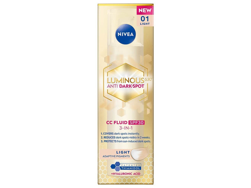 Nivea LUMINOUS630® Anti-Pigmentflecken CC Fluid 3in1 Hell LSF 30 40ml