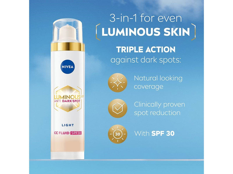 Nivea LUMINOUS630® Anti-Pigmentflecken CC Fluid 3in1 Hell LSF 30 40ml