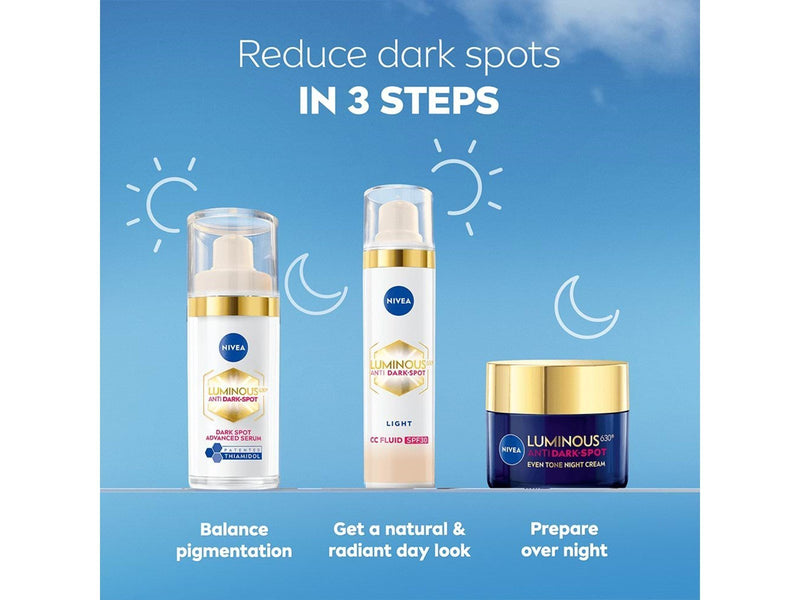 Nivea LUMINOUS630® Anti-Pigmentflecken CC Fluid 3in1 Hell LSF 30 40ml