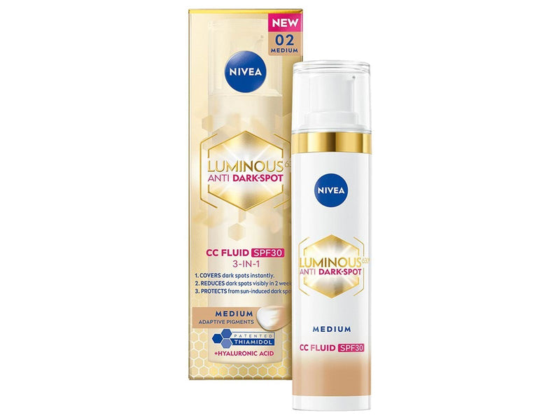 Nivea LUMINOUS630® Anti-Pigmentflecken CC Fluid 3in1 Mittel LSF 30 40ml