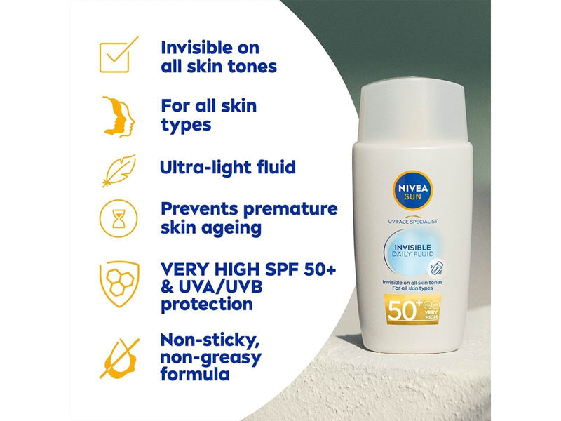 Nivea NIVEA SUN UV GESICHT EXPERTE Invisible Daily UV-Fluid LSF50+ 40ml