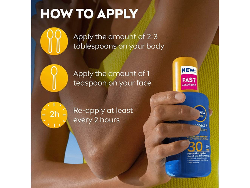 Nivea Schutz & Pflege Sonnenspray LSF30 200ml