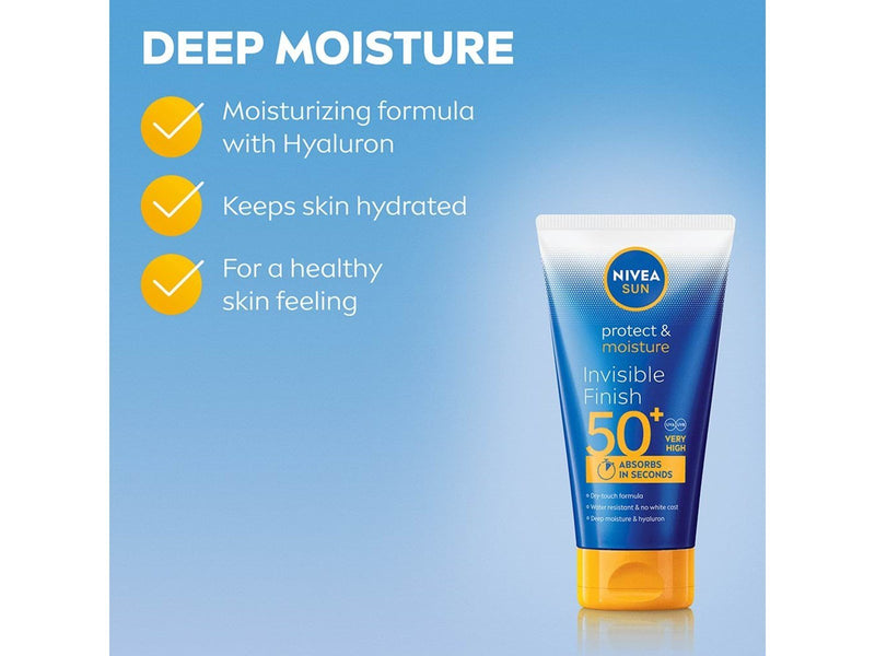 Nivea Schutz & Pflege Invisible Finish LSF 50+ 150ml