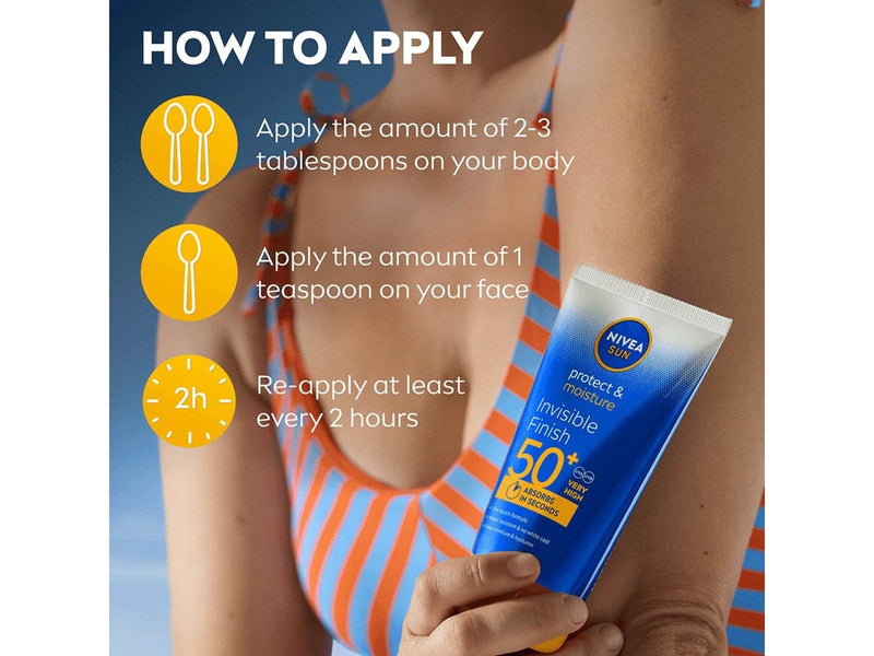 Nivea Schutz & Pflege Invisible Finish LSF 50+ 150ml