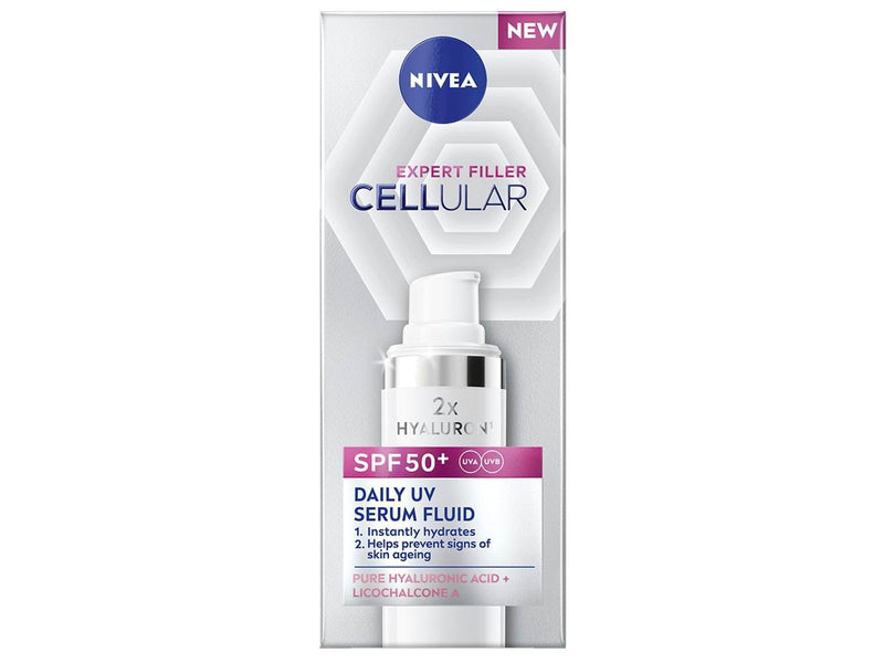 Nivea CELLULAR Expert Filler LSF 50+ UVA UVB Daily UV Serum Fluid
