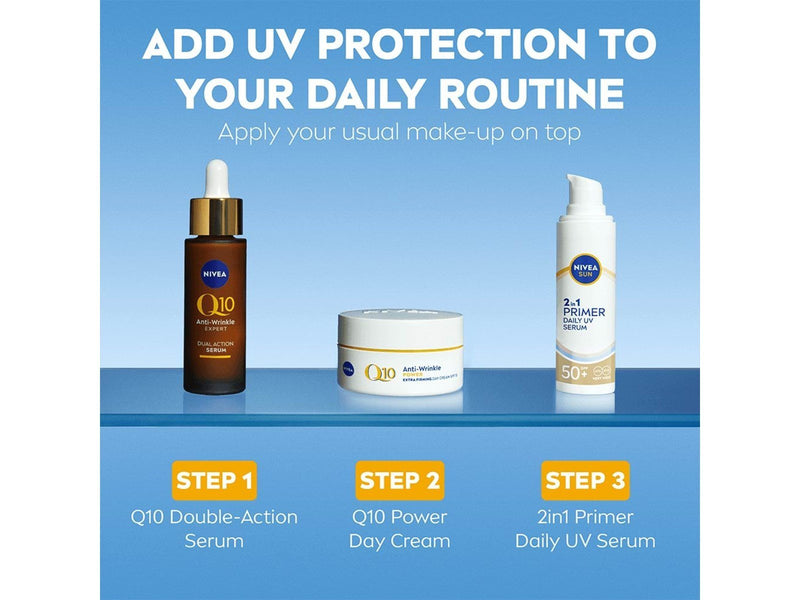 Nivea NIVEA SUN 2in1 PRIMER DAILY UV SERUM LSF50+ 30ml