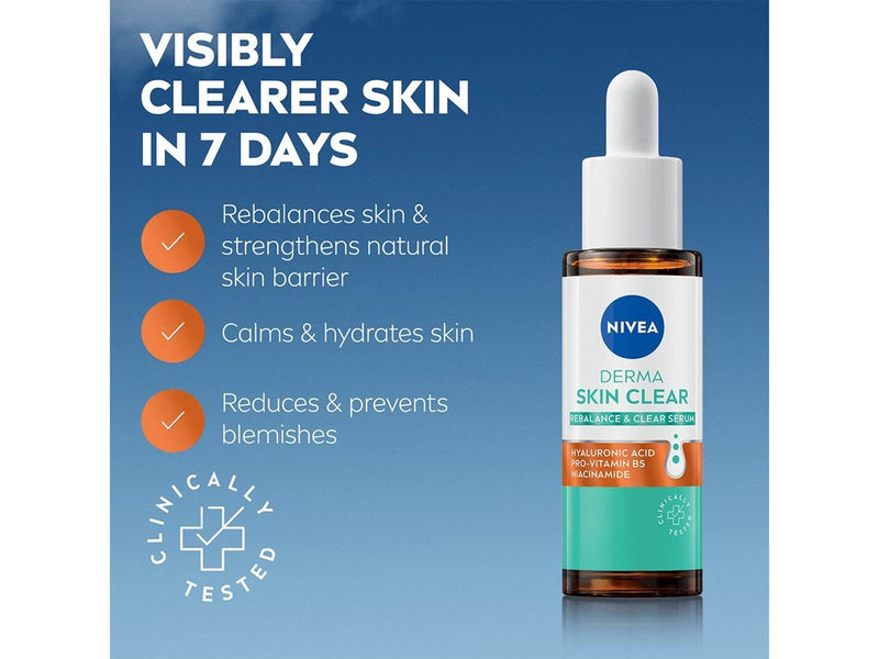 Nivea DERMA SKIN CLEAR Rebalance & Clear Serum 30ml