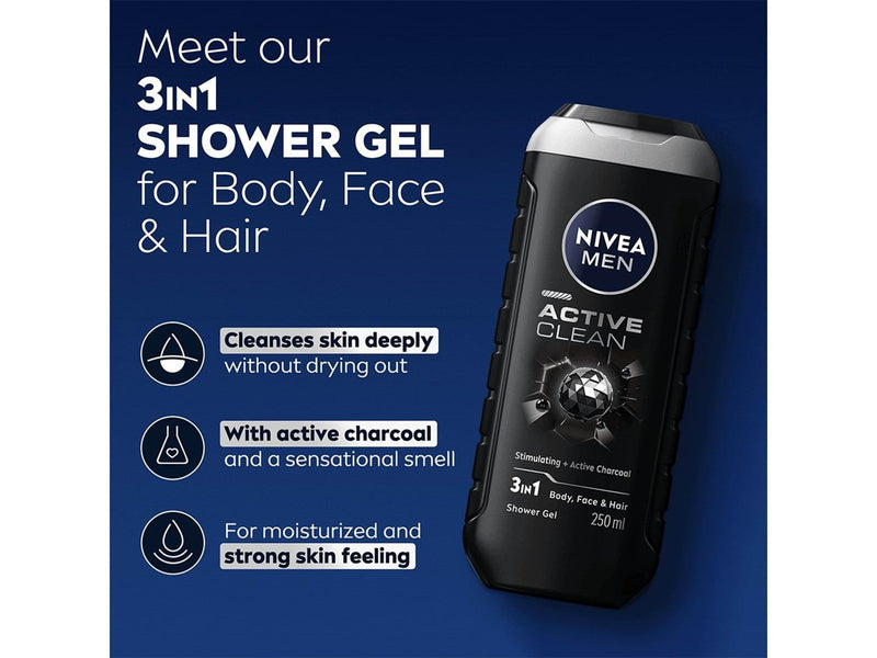 Nivea Active Clean Duschgel 250ml