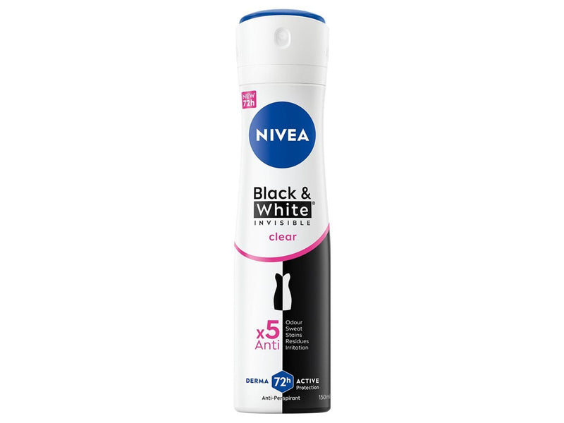 Nivea Black & White Invisible Clear Deo Spray 150ml