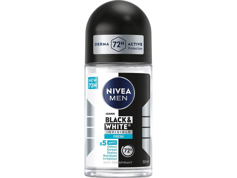 Nivea Black & White Invisible Fresh Male Roll on 50ml