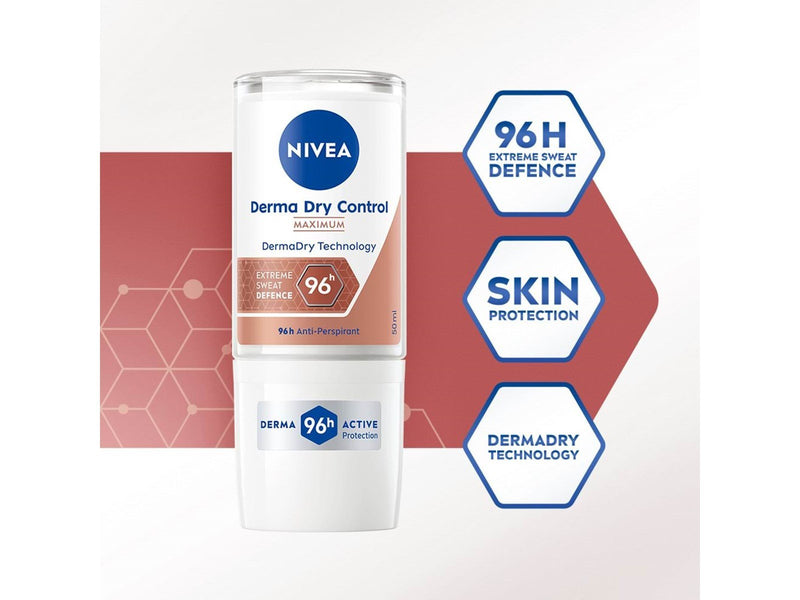 Nivea Derma Dry Control Deo Roll-On 50ml