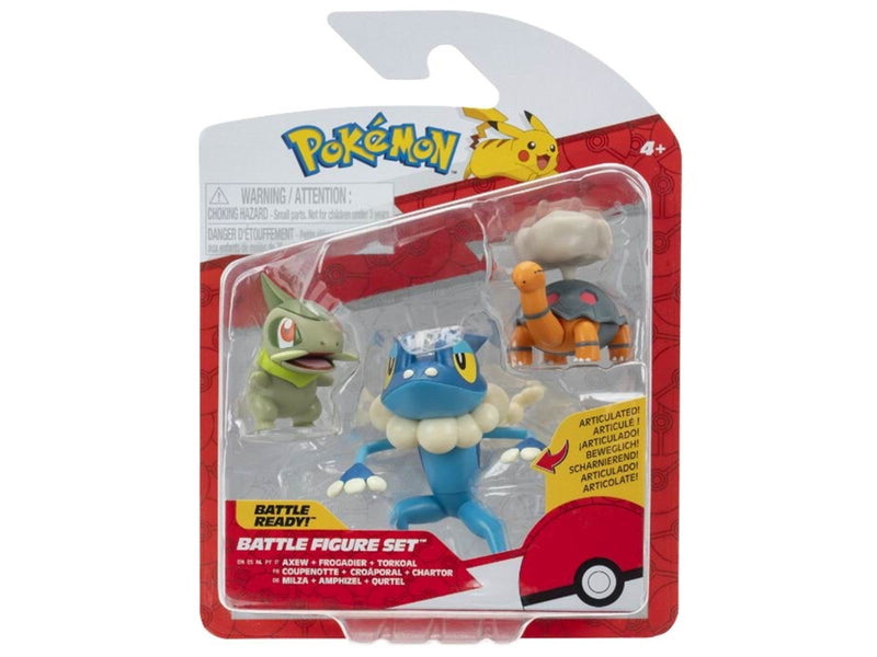 Pokemon Battle Figure Set - Torkoal Axew Frogardier