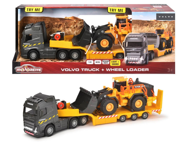 Majorette Volvo Truck + Wheel Loader