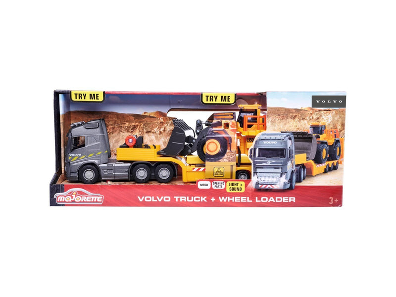 Majorette Volvo Truck + Wheel Loader