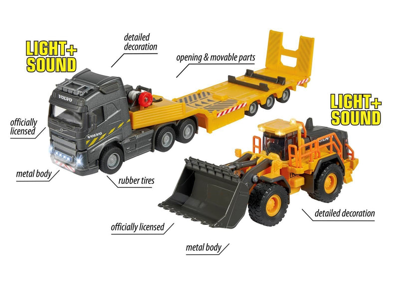 Majorette Volvo Truck + Wheel Loader