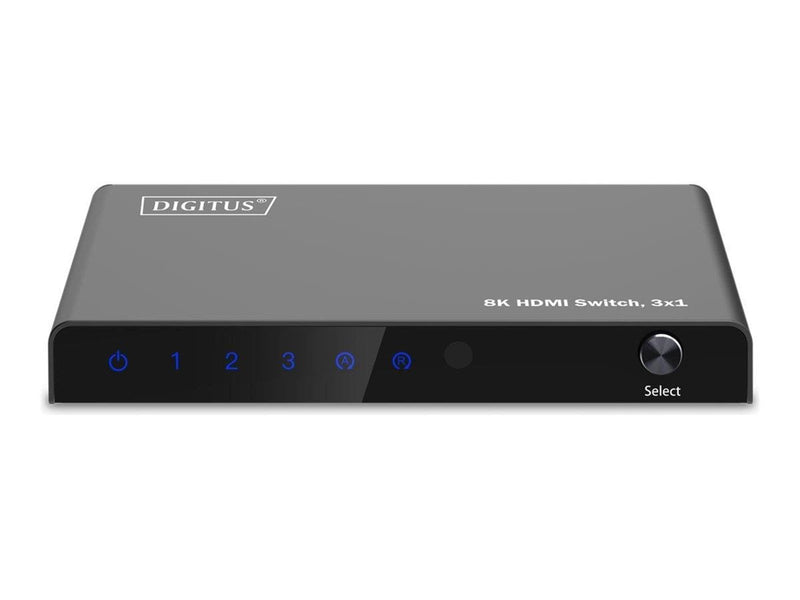 DIGITUS - video/audio switch - 8K 3x1 - 4 ports