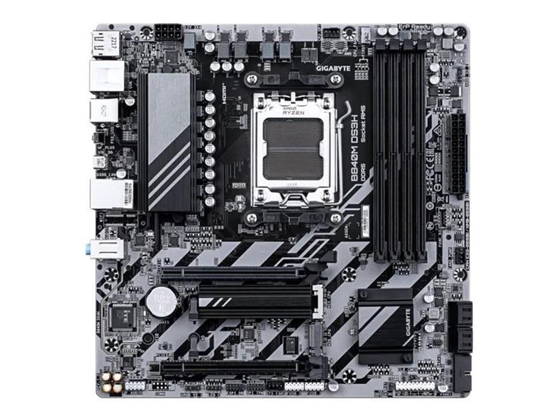 GIGABYTE B840M DS3H - motherboard - micro ATX - Socket AM5 - AMD B840 Mainboard - AMD B840 - AMD AM5 socket - DDR5 RAM - Micro-A