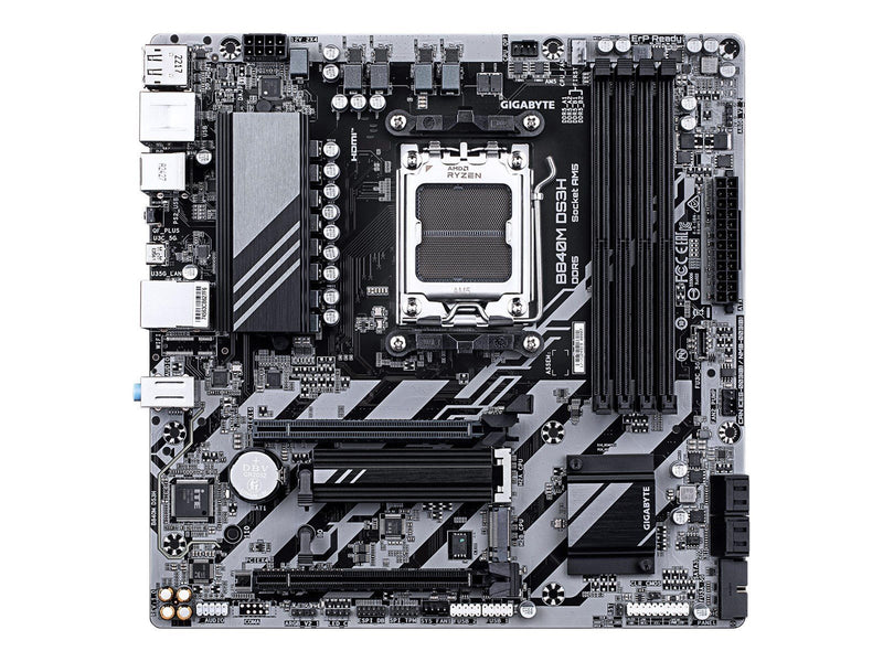 GIGABYTE B840M DS3H - motherboard - micro ATX - Socket AM5 - AMD B840 Mainboard - AMD B840 - AMD AM5 socket - DDR5 RAM - Micro-A