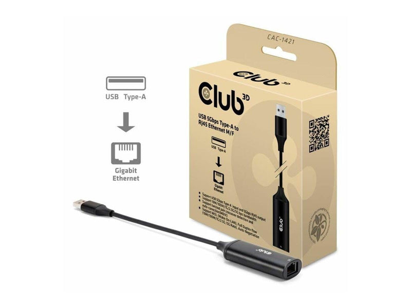 Club 3D - network adapter - USB 3.2 Gen 1 - 5GBase-T x 1