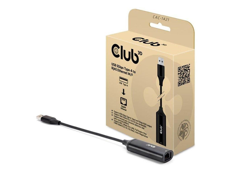Club 3D - network adapter - USB 3.2 Gen 1 - 5GBase-T x 1