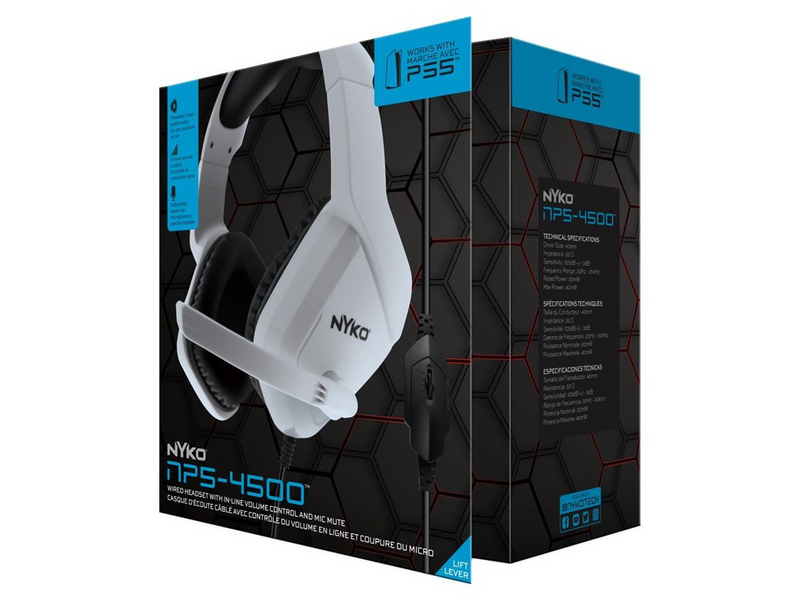 Nyko Np5-4500 - White - Wired Headset - Sony PlayStation 5