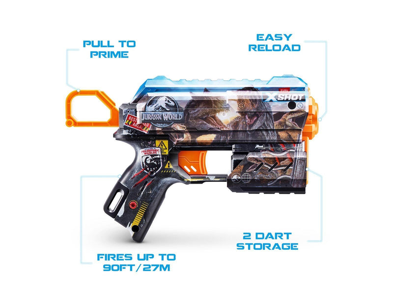 X-shot Skins Flux Blaster - Jurassic World Skins (8 Darts) ZURU