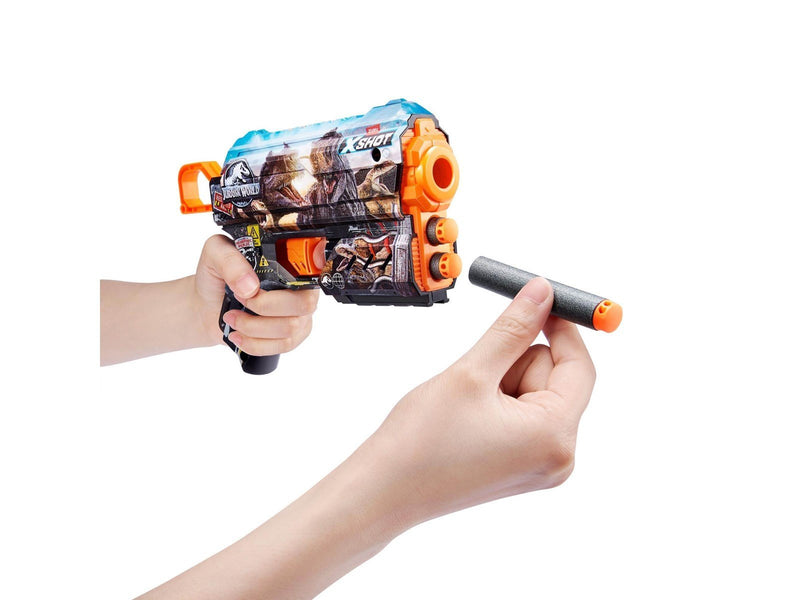 X-shot Skins Flux Blaster - Jurassic World Skins (8 Darts) ZURU
