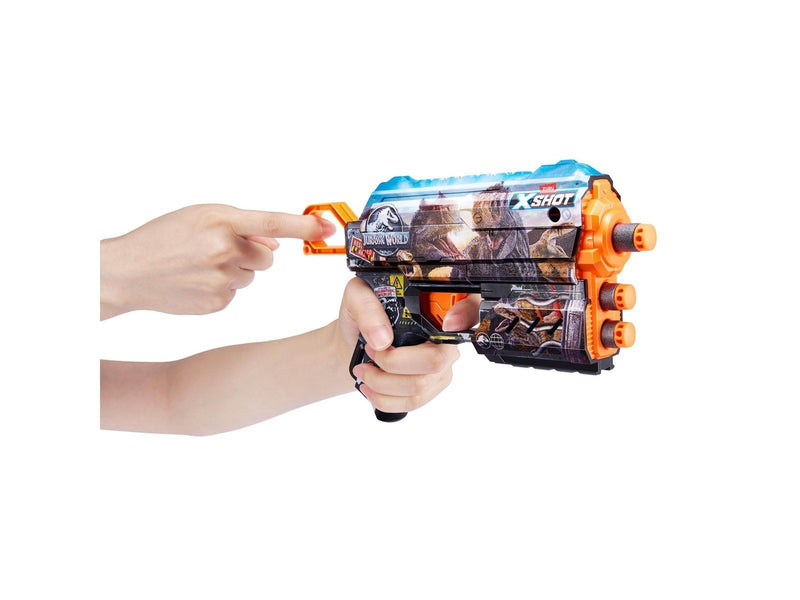 X-shot Skins Flux Blaster - Jurassic World Skins (8 Darts) ZURU