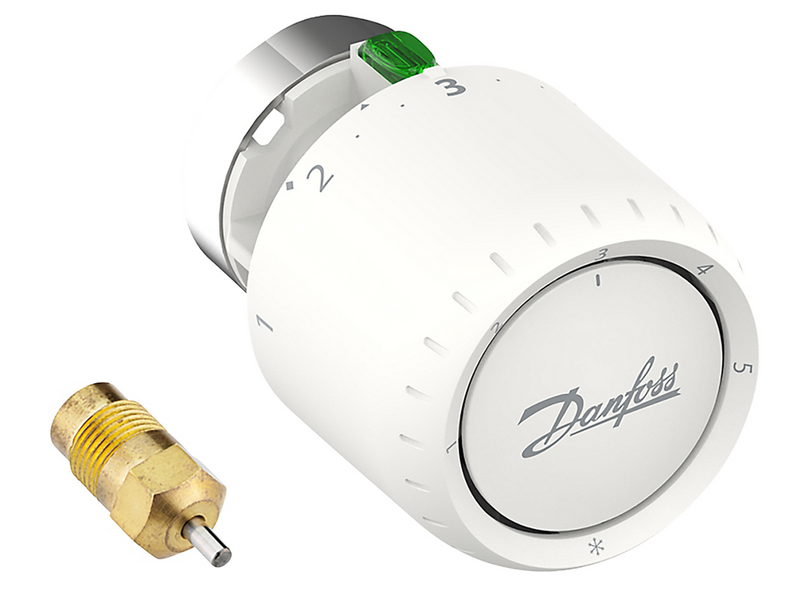 Danfoss Aveo RA/V service thermostat with built-in sensor and service gland