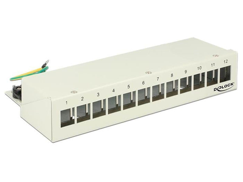 DeLOCK Keystone Desktop Patch Panel - 12 Ports
