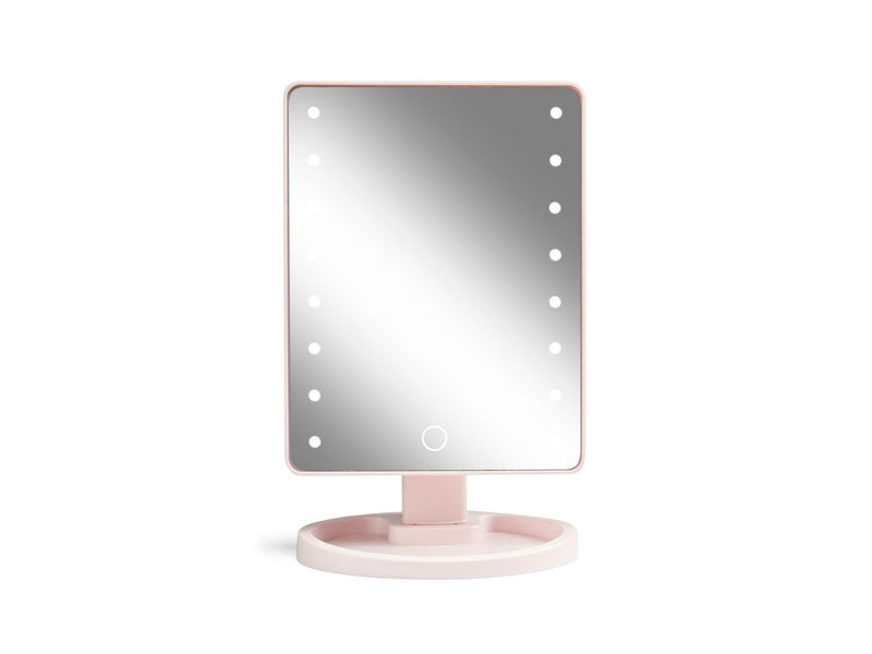 Gillian Jones Hollywood mirror with Touch LED light and USB-C - Rosa