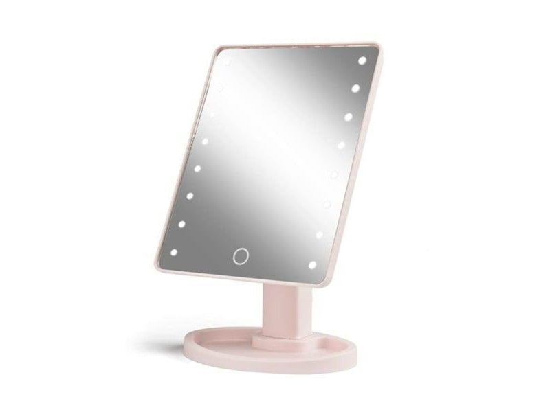 Gillian Jones Hollywood mirror with Touch LED light and USB-C - Rosa