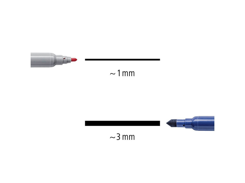 Staedtler Fibre tip pen 2tips twin color 6pc