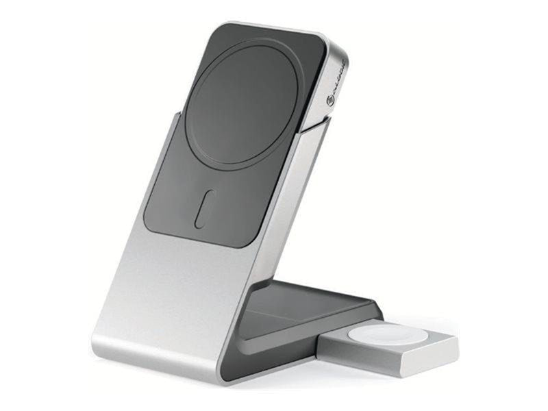ALOGIC Matrix+ wireless charging stand - + AC power adapter - magnetic 24 pin USB-C - 15 Watt - with 5000 mAh wireless power ban