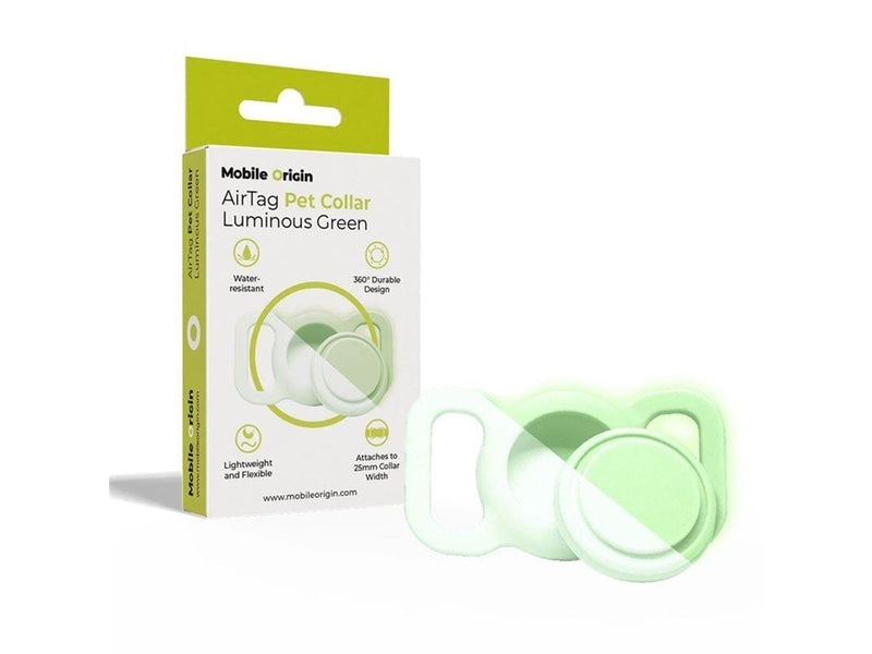 Mobile Origin AirTag Pet Collar - Luminous Green