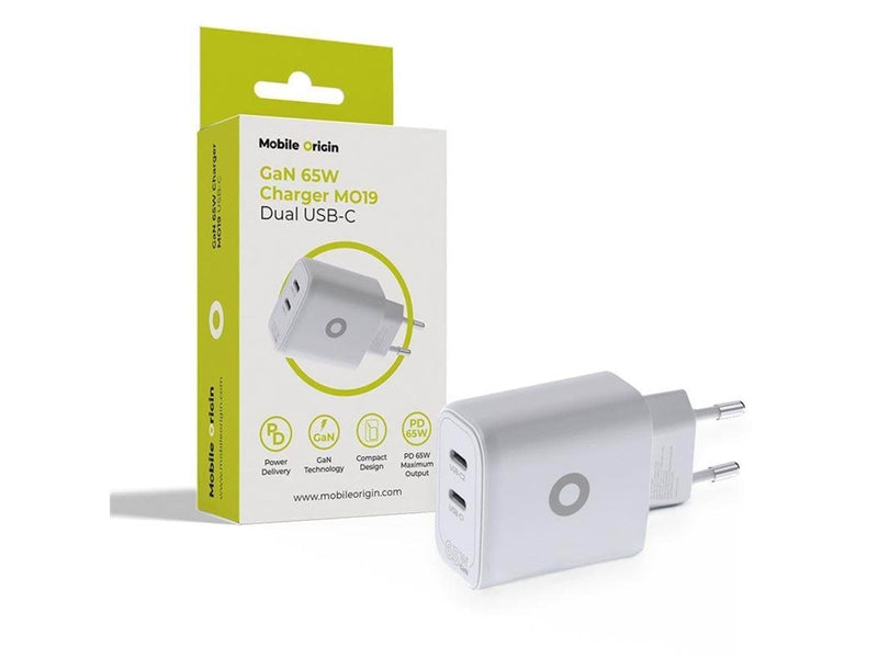 Mobile Origin GaN 65W Charger MO19 - Dual USB-C