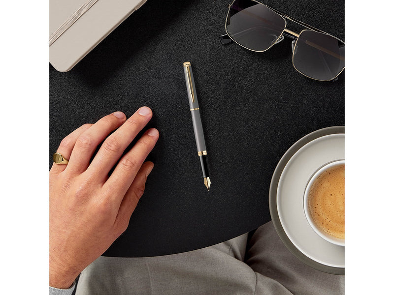 Waterman Hémisphère Fountain Pen | Stone Grey (The Understated Edit Collection) | Medium Nib with Blue Ink | Gift Box