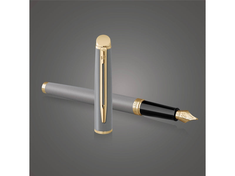 Waterman Hémisphère Fountain Pen | Stone Grey (The Understated Edit Collection) | Medium Nib with Blue Ink | Gift Box