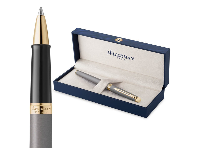 Waterman Hémisphère Rollerball Pen | Stone Grey (The Understated Edit Collection) | Fine Point with Black Ink | Gift Box