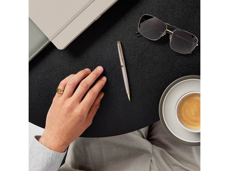 Waterman Hémisphère Ballpoint Pen | Stone Grey (The Understated Edit Collection) | Medium Point with Blue Ink | Gift Box