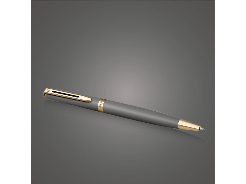 Waterman Hémisphère Ballpoint Pen | Stone Grey (The Understated Edit Collection) | Medium Point with Blue Ink | Gift Box